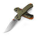 Benchmade Tagged Out OD Green G-10 Handle with Satin Blade Finish
