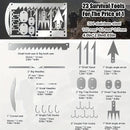 Set of 6 Outdoor Survival  Multi-functional Fishing Tool Cards