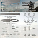 Set of 6 Outdoor Survival  Multi-functional Fishing Tool Cards