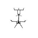 Kaida 3-Rod Specimen Pod Aluminum Fishing Rod Stand with Bag