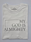 FRJ Mens My God is Almighty White T-Shirt