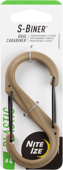 Nite Ize N2 Coyote S-Biner Plastic Double Gated Carabiner