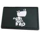 Mini Rhinoceros Hunter Skull Rubber Tactical Army Hook Patch