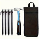 9pcs Heavy Duty Tent Stake and Hammer