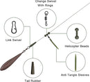 Kaida Carp Professional Long Body Rolling Swivel x6