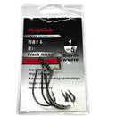 Kaida WM016 Black Nickel Bass Worm Fishing Hooks Size 1