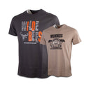 Wildebees WMA530/535 Twin Pack-Sketch Look/Afrika Ride Tee Pewter /Desert Sand Mens