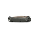 Benchmade Tagged Out Deep Olive Grivory Handle with Tan Cerakote Blade Finish