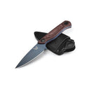 Benchmade Dacian Brown Micarta Handle with Blue Titanium Cerakote Blade Finish