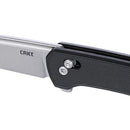 CRKT-7075 Q Compact Crossbar Lock Black GRN Handle with Stone Wash Blade Finish