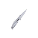 CRKT Slag Assisted Opening Grey Stainless Steel Handle with Bead Blast D2 Blade Finish