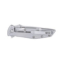 CRKT Slag Assisted Opening Grey Stainless Steel Handle with Bead Blast D2 Blade Finish
