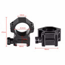 1inch 2pc Picatinny Low-to-Medium Height Mounts