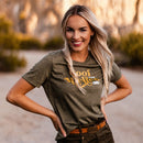 Boerboel Ladies Premium Cotton T-Shirt Printed – Green “Mielies” Tee
