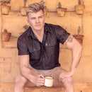 Boerboel Men’s Kalahari Shirt S/S – Black Denim